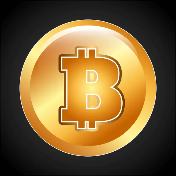 Bitcoin symbool vector — Stockvector