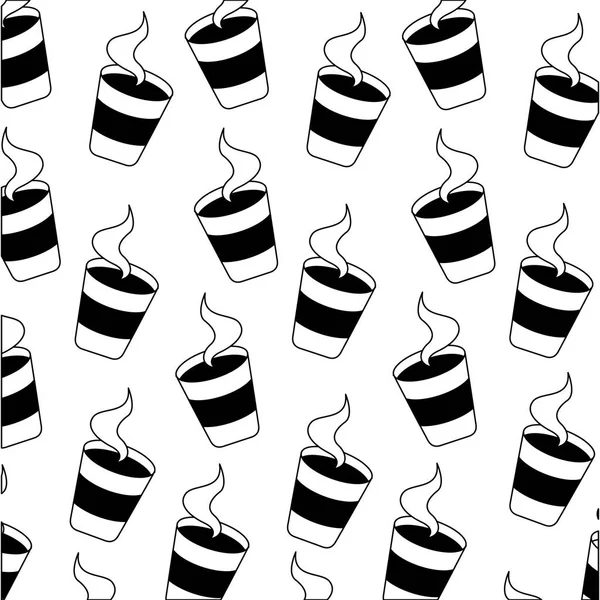 Delicioso patrón de icono de café — Archivo Imágenes Vectoriales