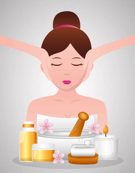 Terapia de tratamiento spa — Vector de stock