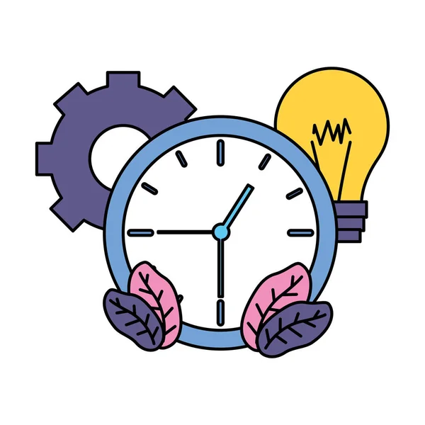 Work clock bulb — Stock Vector