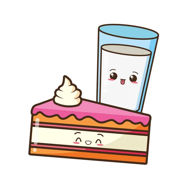 Fast food kawaii — Image vectorielle