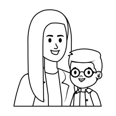 Küçük oğul karakterli Genç Anne