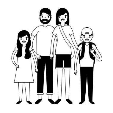 aile ebeveynleri ve çocukları birlikte