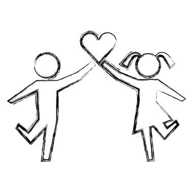 kalp sağlık ile genç erkek ve kız