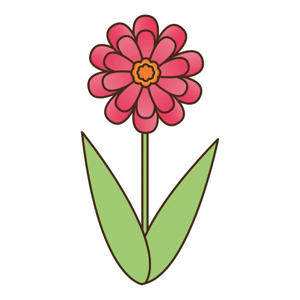 Flores hojas tallo — Vector de stock