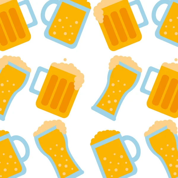 Pot et verre bière modèle de boisson — Image vectorielle