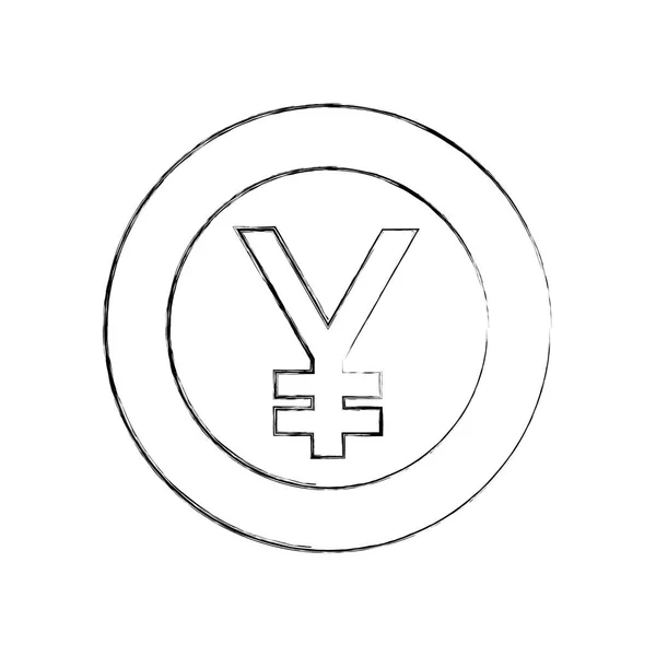 Monnaie yen monnaie monnaie japonaise — Image vectorielle