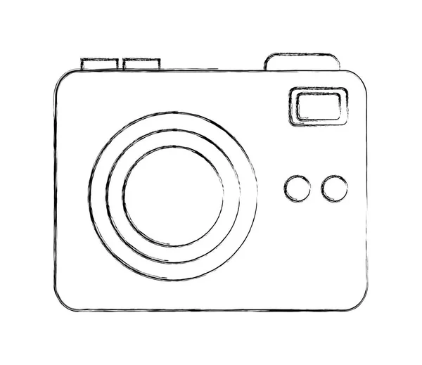 Pulsante flash obiettivo fotocamera ftografica — Vettoriale Stock