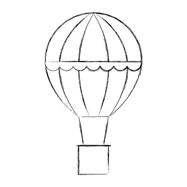 Hot air balloon basket adventure recreation travel — Stock Vector