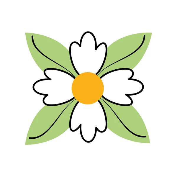 Λουλούδι φυτό διακόσμηση βοτανικό πέταλο φύλλα στέλεχος — Διανυσματικό Αρχείο
