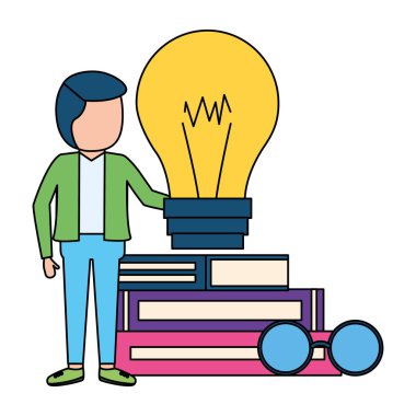 adam kitapları yığılmış