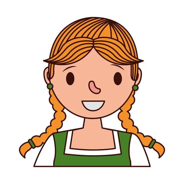 German woman typical avatar character — Stock Vector