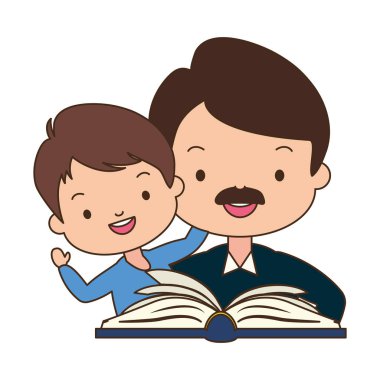 kitap ile baba oğlu