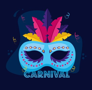 tüy karnaval ile maske
