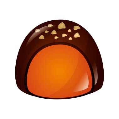 Çikolata izole tatlı şeker simgesi