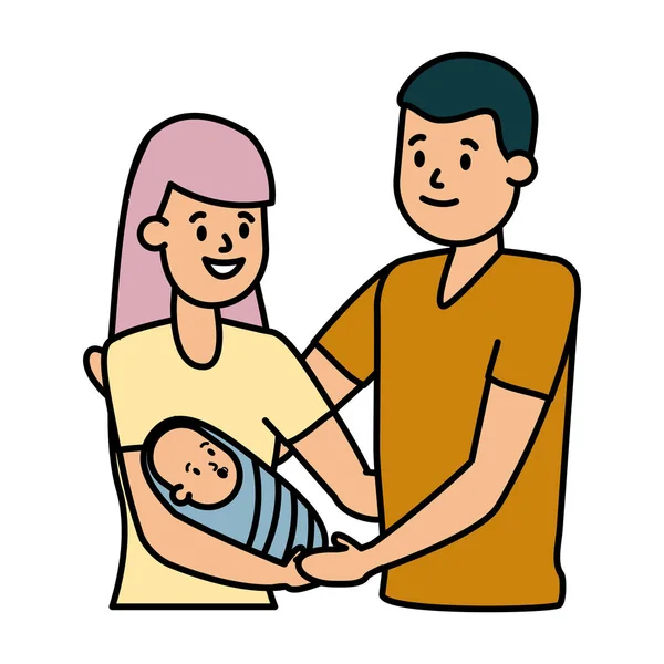 お父さんと赤ちゃん — ストックベクタ