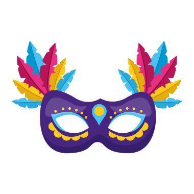 tüy karnaval ile maske