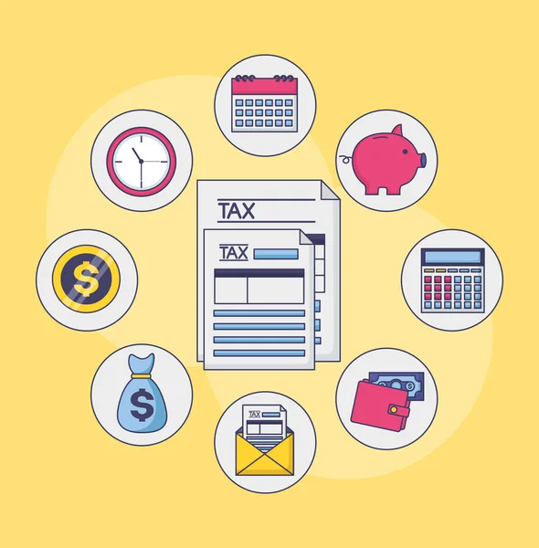 Tax payment concept — Stock Vector