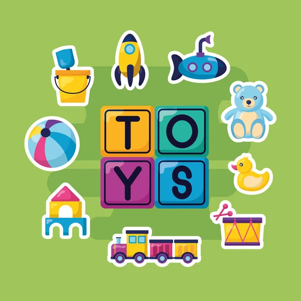 Дизайн детских игрушек — стоковый вектор