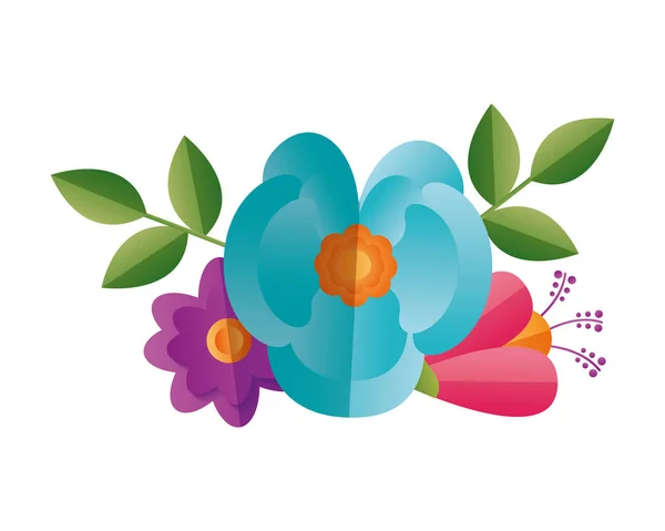 Flori de decor floral — Vector de stoc