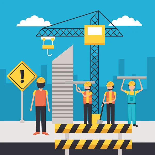 Worker construction equipment — Stock Vector