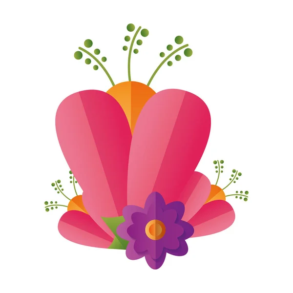 Bloemen bladeren loof — Stockvector