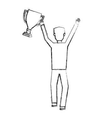 Kupa kupa avatar karakter ile işadamı