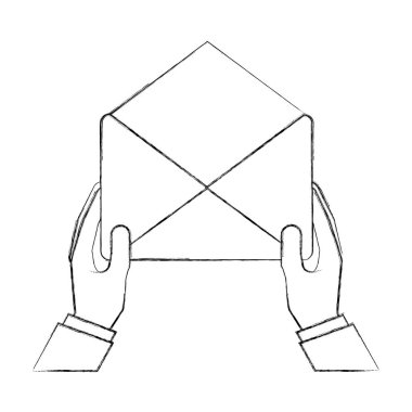 zarf posta mektubu tutan eller