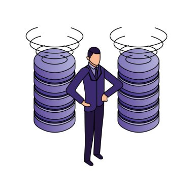 veri merkezi diskleri ile zarif işadamı