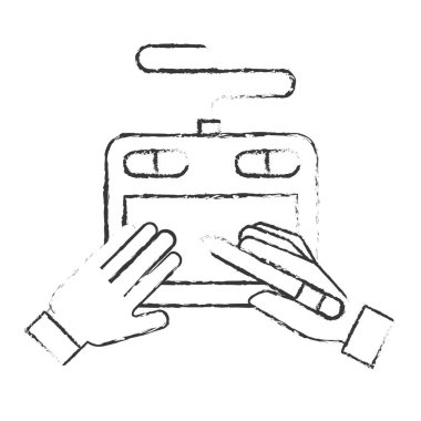 Dijital tablet kalemi ile grafik tasarımcı el
