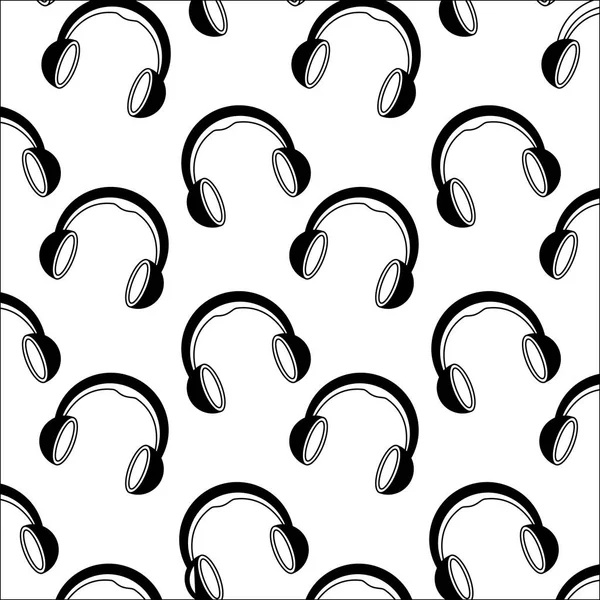 Casque son appareil de musique gadgets modèle — Image vectorielle