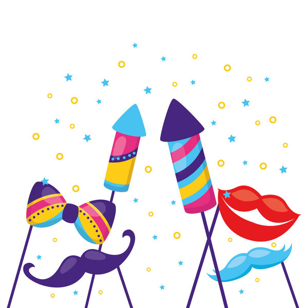 Карнавальный фейерверк с усами
