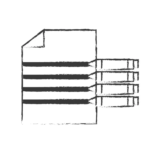 Projekt graficzny kredki kolor co linie na papierze — Wektor stockowy