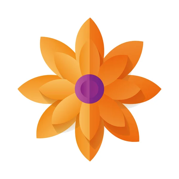 Blomma dekoration prydnad — Stock vektor