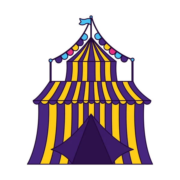 Karnaval çadır sirk çelenk — Stok Vektör