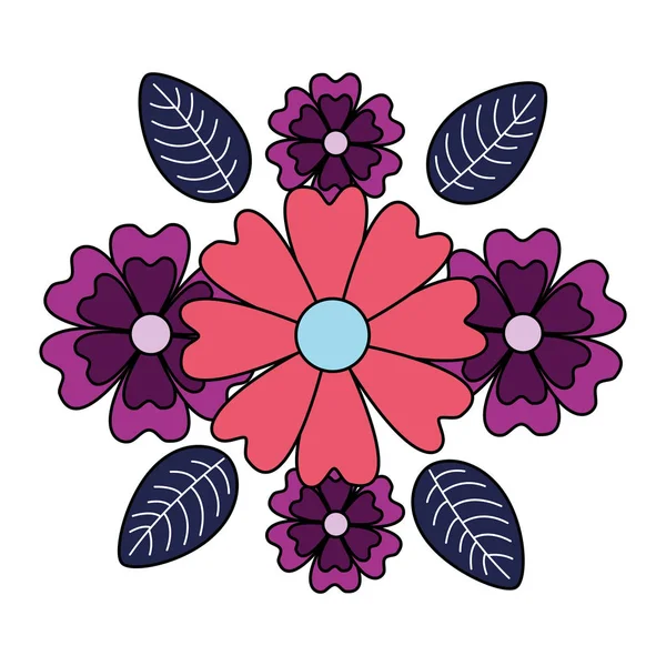 Arrangement fleurs florales — Image vectorielle