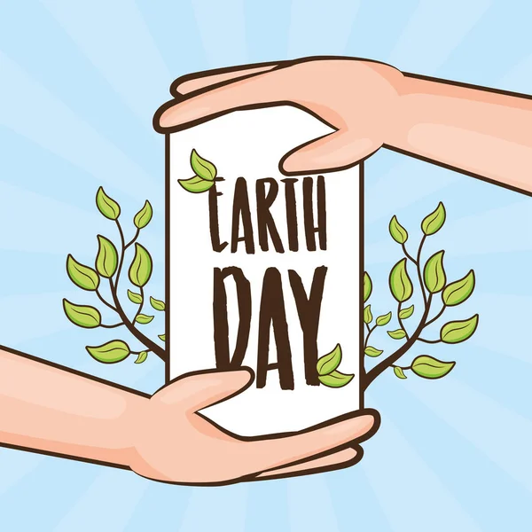 Tarjeta del Día de la Tierra — Vector de stock