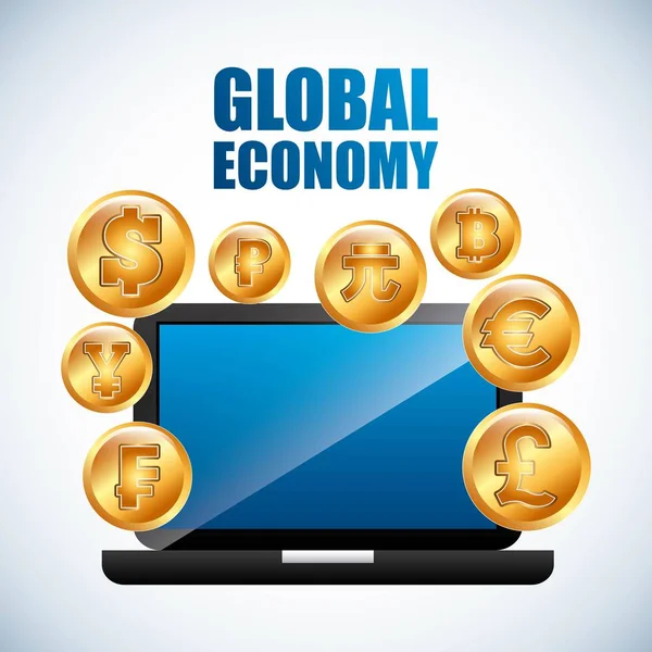 Küresel ekonomi Vektör — Stok Vektör