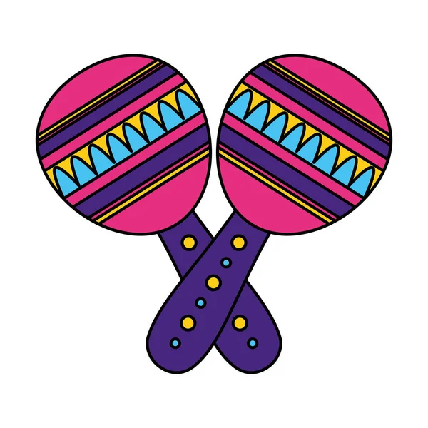 Maracas coloridas música —  Vetores de Stock