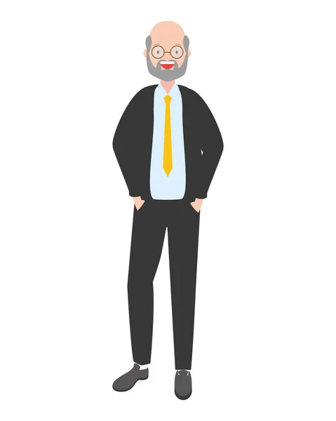 Businessman character avatar — Stock Vector