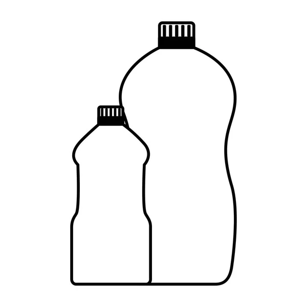 Deterjan şişeleri takım temizliği — Stok Vektör