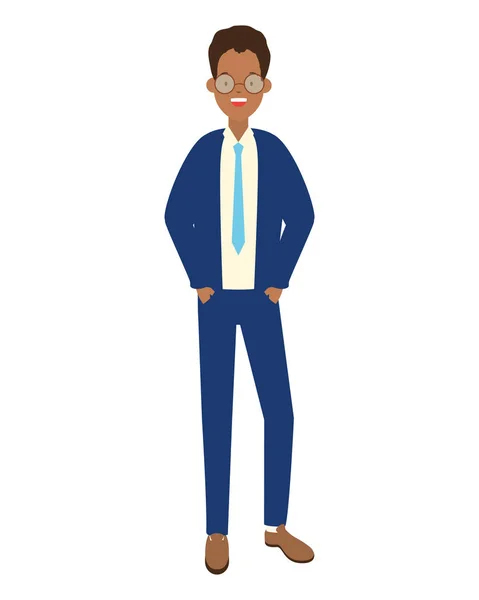 Homem de negócios personagem avatar — Vetor de Stock