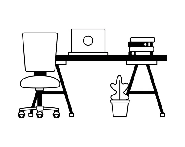 Γραφείο καρέκλα γραφείο στο χώρο εργασίας — Διανυσματικό Αρχείο
