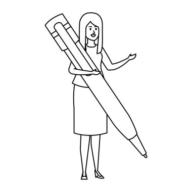 Kalem karakterli genç bayan öğretmen.