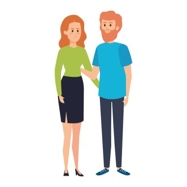 Genç çift avatarlar karakter