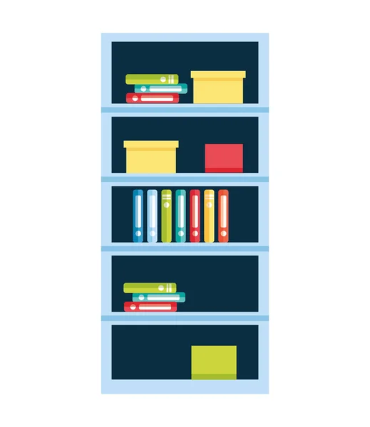 Kitaplık mobilya kitapları — Stok Vektör