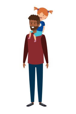 kızı karakterleri ile afro baba
