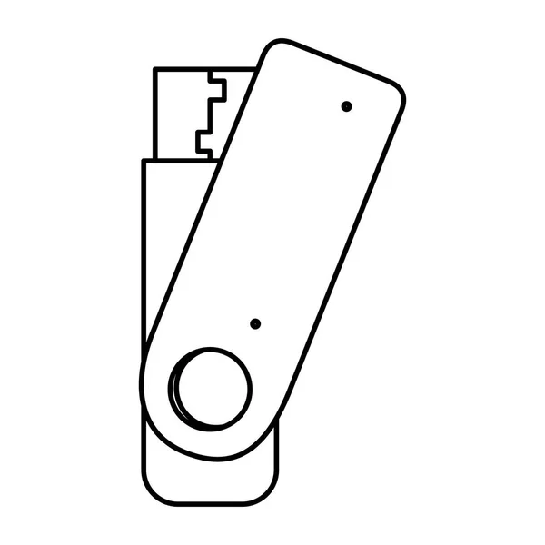 Usb icono de memoria flash — Archivo Imágenes Vectoriales