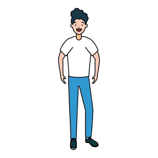 Man avatar casual kleding — Stockvector