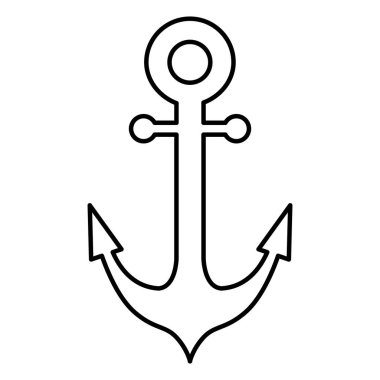 çapa gemisi izole simgesi